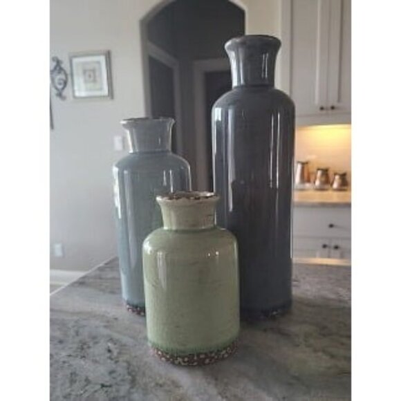 New Ceramic vase 3 Piece Set, Small Flower vase for Home Decoration - Picture 1 of 3
